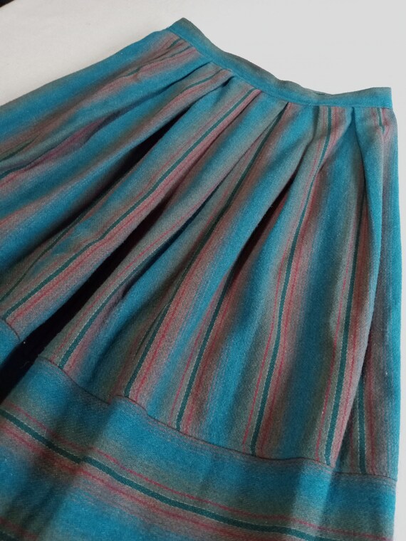 Retro Striped Twirl Skirt