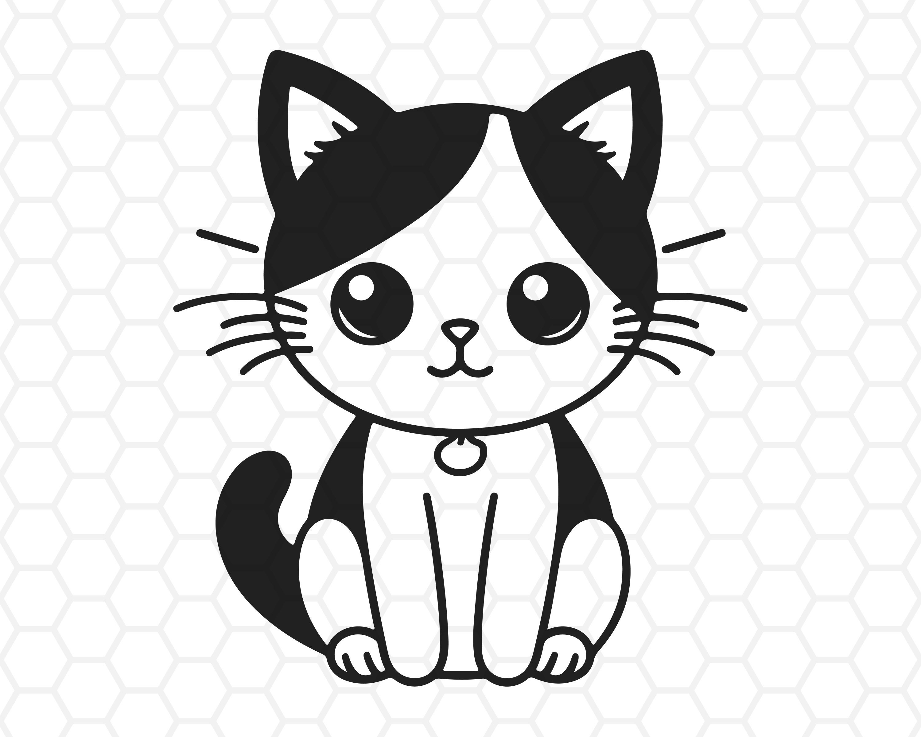 Cute Cat Svg Files for Cricut Cute Cat Svg Cat Svg Cute Etsy UK