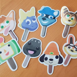 Video Game Character Popsicle Stickers: Nostalgic Handmade Decals