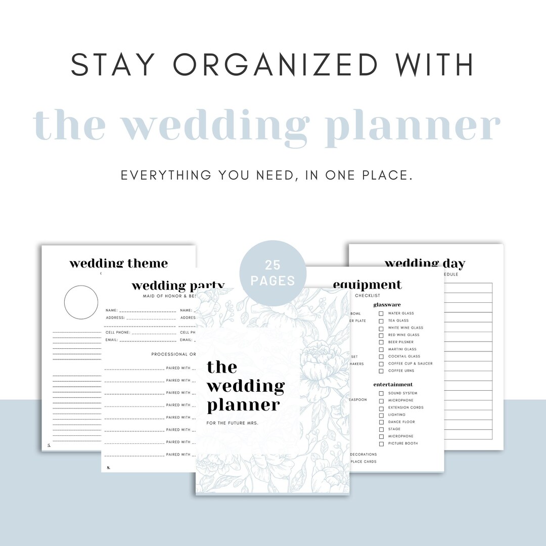 The Wedding Planner PRINTABLE Wedding Planner Etsy