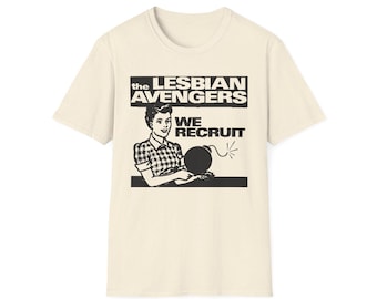 Unisex Softstyle T-Shirt - Lesbian Avengers - Sapphic Shirt, Lesbian Shirt, WLW Shirt, Lesbian Gifts, Lesbian Visibility, UK Shipping
