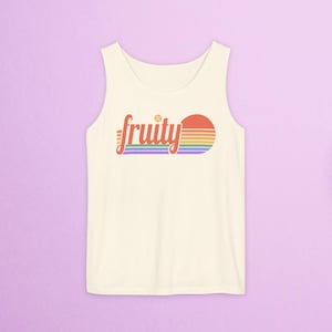 Unisex Tank Top Comfort Colors - Fruity - Sapphic Shirt, Historical Lesbian Shirt, WLW Shirt, LGBT Tank, Pride Month Lesbian Pride Gay Pride