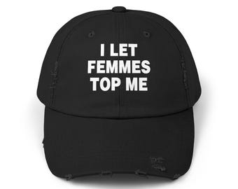 Boné Unissex Envelhecido - Boné Lésbico - Lésbica, Eu Deixo Mulheres Me Superarem, Presentes Lésbicos, Coisas Lésbicas, Chapéu Lésbico, Presente Lésbico Tesoura