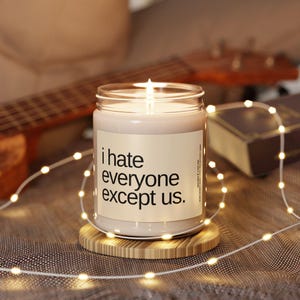 Scented Soy Candle, 9oz - Partner Gift - Valentine's Gift, Lesbian Valentine Gay Valentine, Valentine for Her, Valentines Candle, Funny Gift