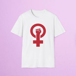 Unisex Softstyle T-Shirt - Feminist Symbol - Women&#39;s Rights, Lesbian Shirt, Equality, Feminist, WLW, Sapphic, Love Women