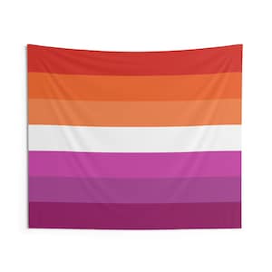 Lesbian Flag Wall Tapestry, Lesbian Flag Art, Lesbian Decor, Lesbian Pride, Lesbian Flag Art, Lesbian History Lesbian Visbility
