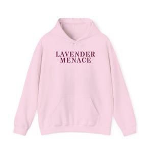 Unisex Heavy Blend Hooded Sweatshirt - Lavender Menace, Lesbian History, Lesbian Hoodie, Lesbian Culture, Lesbian Gifts
