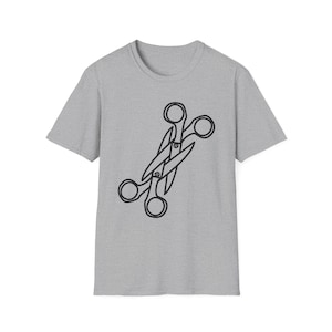 Unisex Softstyle T-Shirt - Lesbian T-Shirt, Scissoring, Lesbian Shirt, Gay Shirt, WLW, Sapphic, Funny Lesbian Shirt