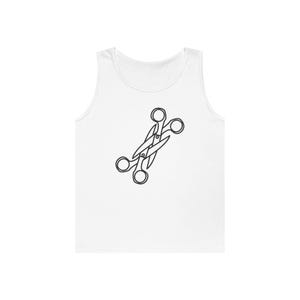 Unisex Heavy Cotton Tank Top - Scissoring, Lesbian Tank Top, Lesbian Visibility, Lesbian Scissoring Shirt, Funny Lesbian Shirt