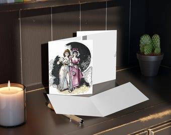 Sapphic Greeting Cards (Vintage Image 1799) - Lesbian Greeting Cards, Sapphic Gift, WLW, LGBT, Retro
