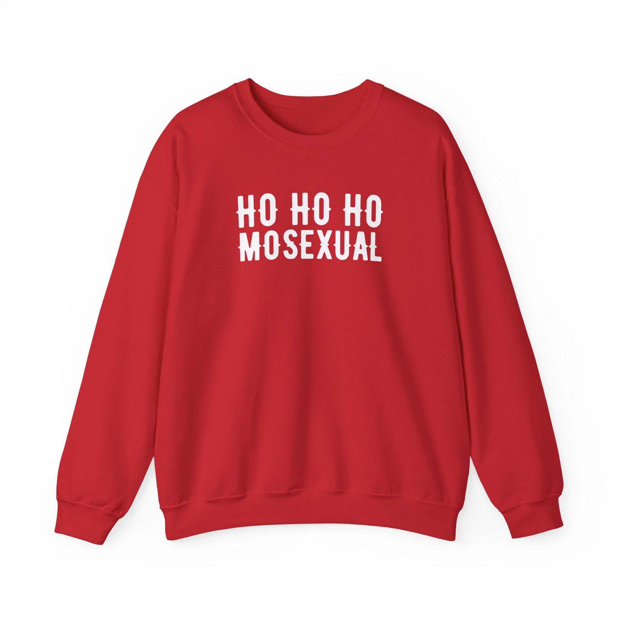 Unisex Heavy Blend Sweatshirt - Ho Ho Homosexual - Lesbian Sweatshirt, Gay Sweatshirt, Funny Christmas Sweatshirt, LGBT Christmas