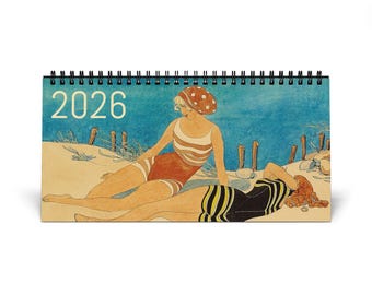 Desktop Calendar (2026) - Sapphic Art Calendar, Lesbian Imagery Calendar, WLW Calendar, Lesbian Calendar, LGBT Calendar, Gifts