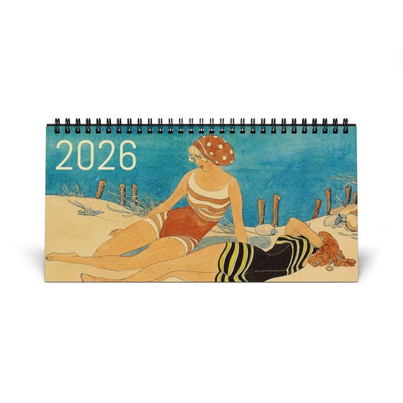 Desktop Calendar (2026) - Sapphic Art Calendar, Lesbian Imagery Calendar, WLW Calendar, Lesbian Calendar, LGBT Calendar, Gifts