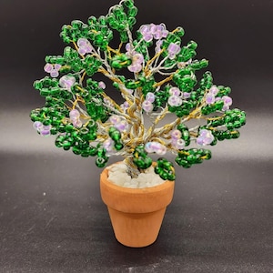Glass Beaded Wire Art Trees- Sculptures Forever Trees