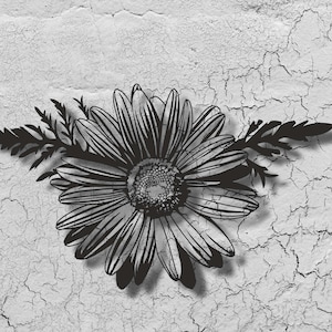 Chamomile Flowers Wall Decor Decor Daisy Flower Metal Wall Art Flowers Chamomile Art Metal Wall Decor Housewarming Gift Beauty Studio Decor