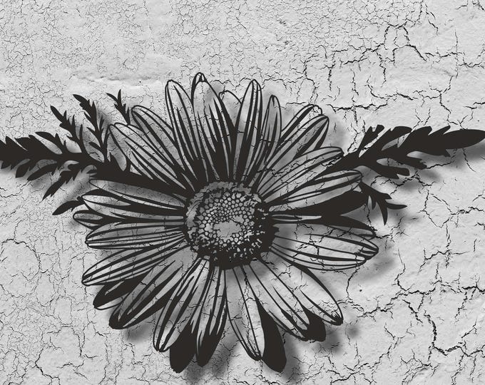 Chamomile Flowers Wall Decor Decor Daisy Flower Metal Wall Art Flowers Chamomile Art Metal Wall Decor Housewarming Gift Beauty Studio Decor