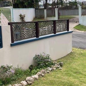 Metal Privacy Screen, Aluminum Garden Fence Panel, Decorative Yard Wall Art