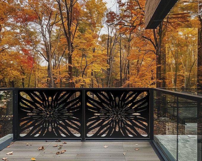 Metal Decorative Privacy Screen, Aluminum Panel Insert for Garden, Outdoor Steel Panel, Metal Fence Art