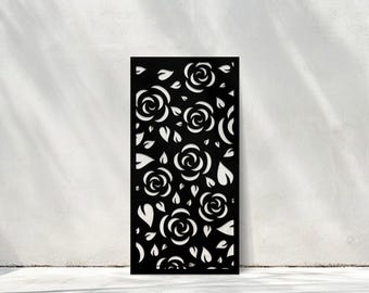 Elegant Yard Privacy Screen, Decorative Garden Fence Insert, Laser Cut Patio Divider Modern Design