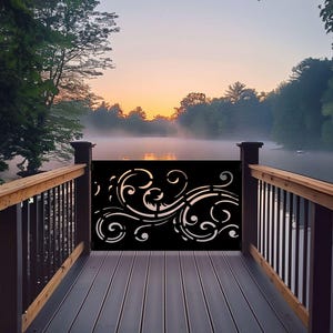 Garden Privacy Screen, Aluminum Privacy Screen, Garden Gate, Decorative Panel, Wall Art, Outdoor or Indoor,  Curly petals, Mothers Day