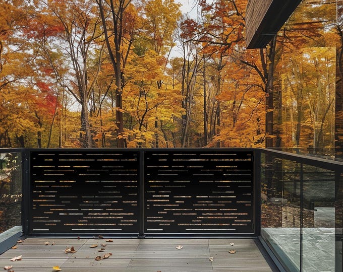 Metal privacy screen, rustproof fence panel, affordable yard decor, outdoor space upgrade