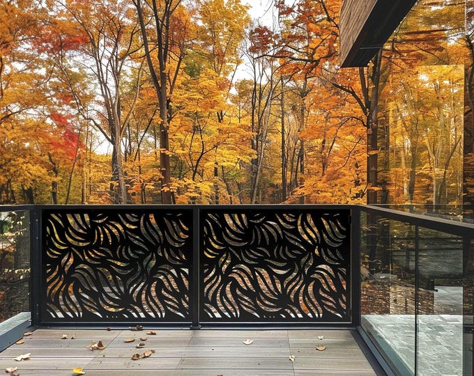 Privacy Screen Panel: Custom Metal Design (Outdoor or Indoor Use)