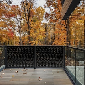 Laser Cut Steel Screen, Decorative Panel, Artistic Wall Divider, Custom Size Option, Unique Home Decor, Modern Screen