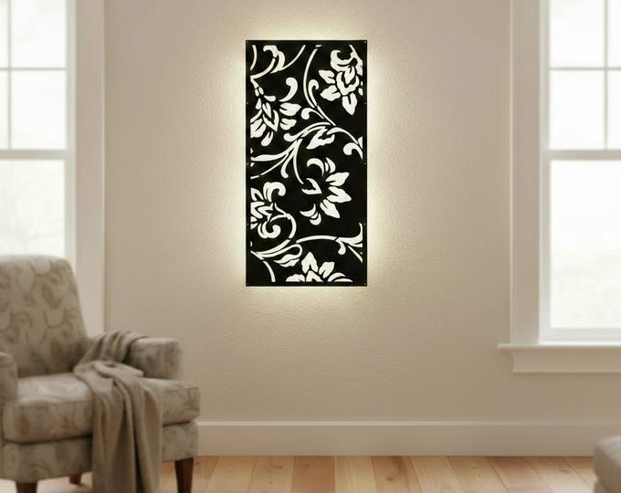 Metal Wall Art Panel for Outdoors, Fence Enhancement Decoration, Landscape Art Piece, Garden Decor