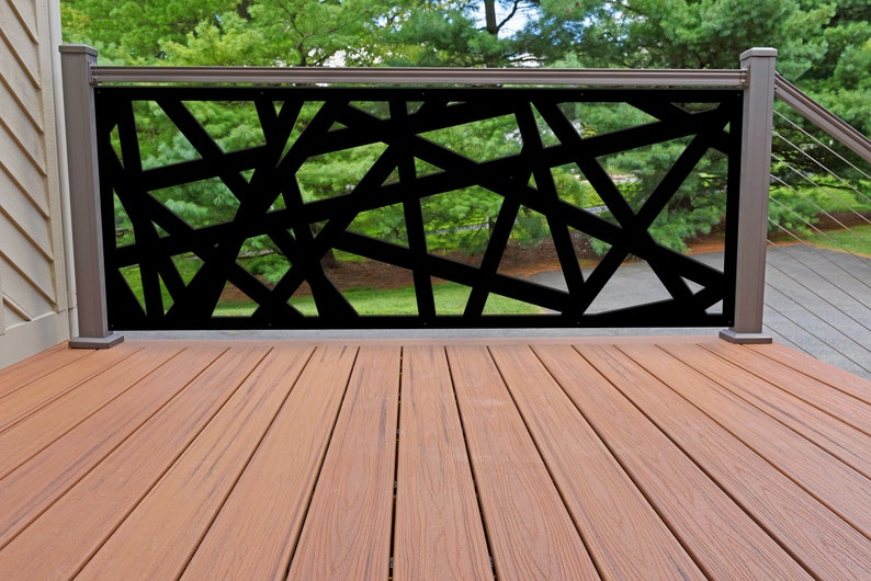 Metal Privacy Screen Decorative Panel Outdoor Garden Fence Art image 1
