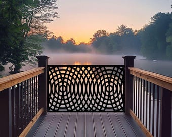 Decorative Aluminum Privacy Screen, Metal Fence Art, Outdoor Panel