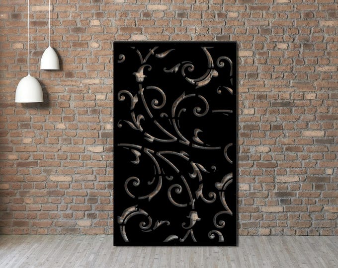 Floral Metal Wall Art, Modern Silhouette, Nature Decor