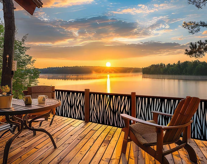 Metal Privacy Screen: Decorative Outdoor Garden Fence Panel