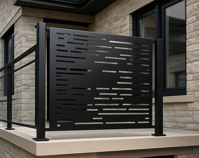 Modern Metal Fence Insert, Privacy Screen Panel, Garden Decor