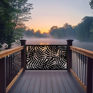 Metal Privacy Screen, Aluminum Garden Fence Panel, Decorative Yard Wall Art