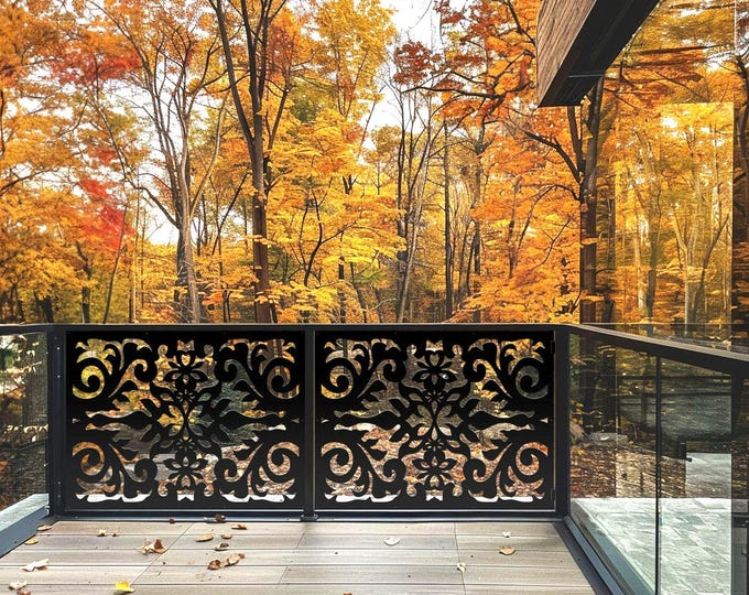 Aluminum Privacy Panel, Decorative Metal Wall Art, Modern Garden Fence Screen