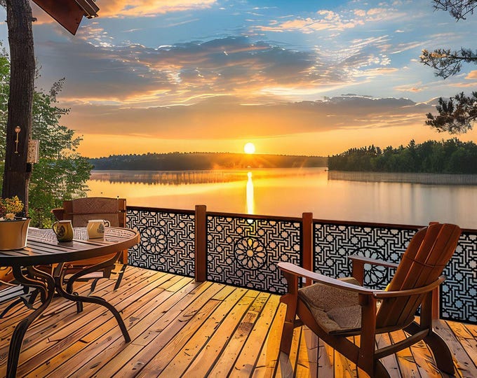 Custom Aluminum Privacy Screen, Decorative Garden Fence Panel