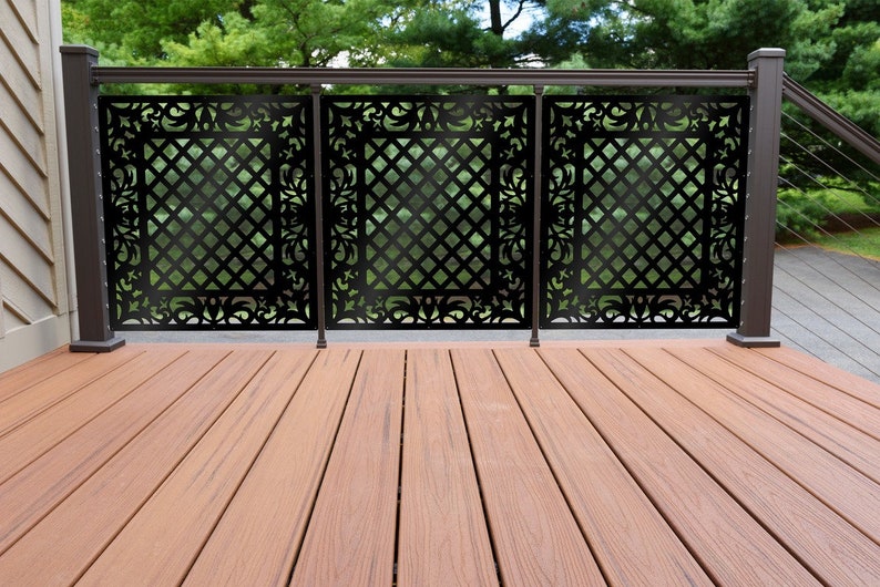 Decorative Laser Cut Metal Privacy Screen Metal Fence Wall image 1