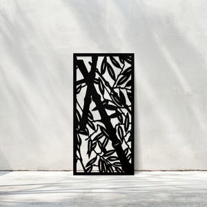 Bamboo Tree Panel, Decorative Laser Cut Metal Privacy Screen, Metal Fence Wall Art, Outdoor Indoor Privacy Metal Panel, Mothers Day
