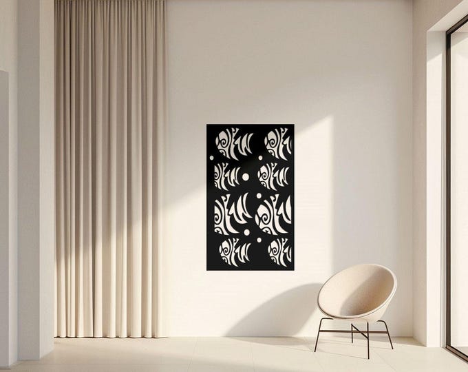 Modern Aluminum Wall Art Panel, Decorative Garden Screen