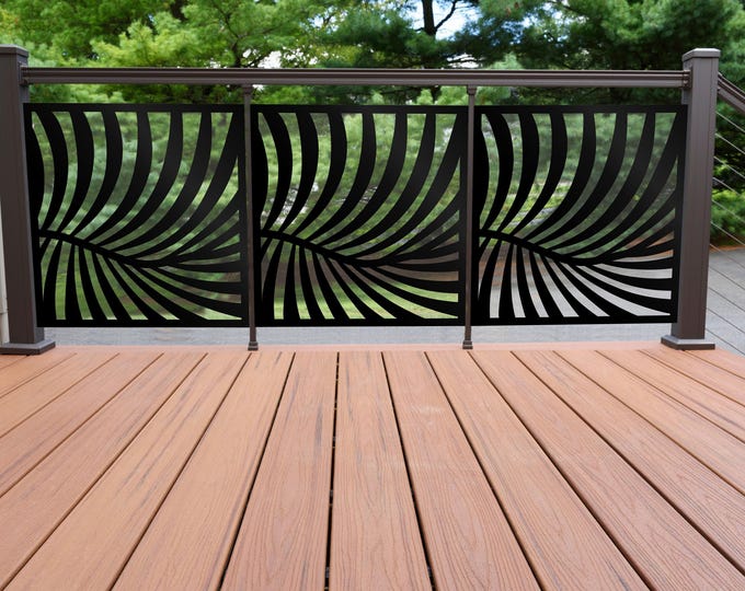 Custom Metal Privacy Screen Panel, Aluminum Wall Art Decor