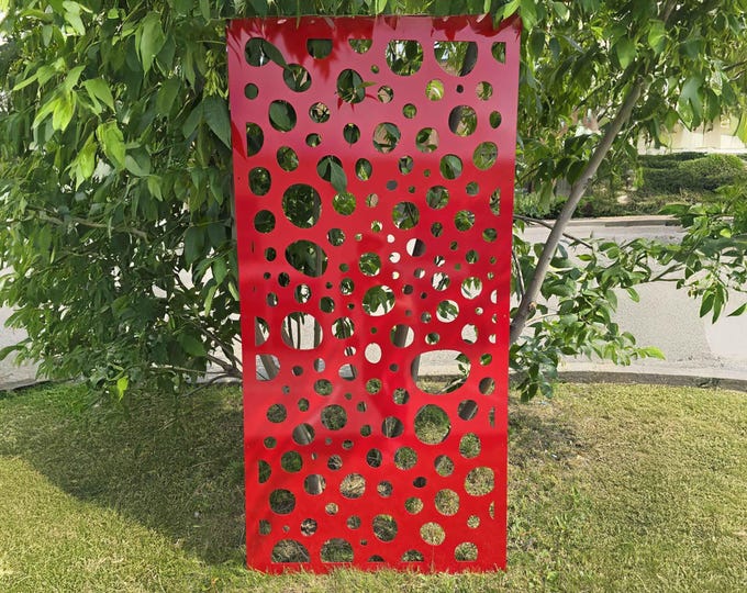 Cutout Aluminum Privacy Screen: Decorative Garden Panel, Outdoor Divider