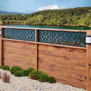 Fence Topper Metal, Privacy Fence Extension, Laser Cut Garden Trellis, Aluminum Decorative Topping