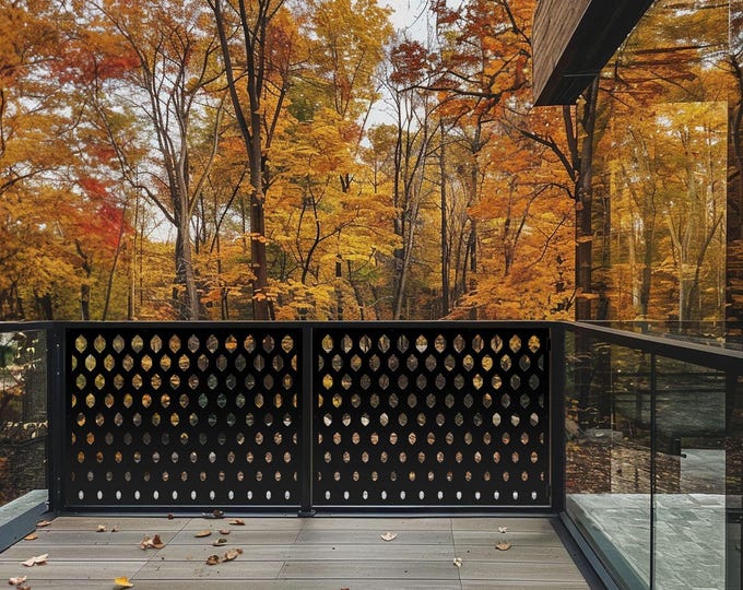 Contemporary Metal Yard Divider, Elegant Stair Railing, Custom Fence Accent, Durable Screen
