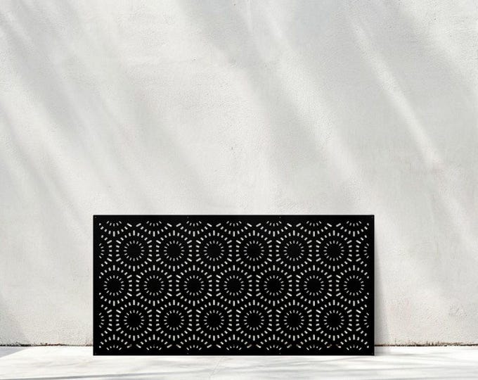 Laser Cut Aluminum Privacy Screen, Modern Garden Decor Panel