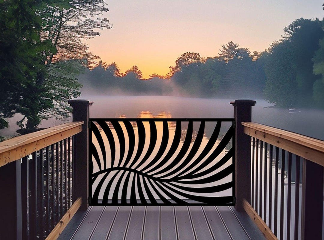 Leaf Pattern Aluminum Privacy Screen | Balcony Railing, Garden Fence - Etsy