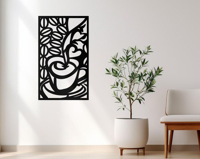 Floral Aluminum Wall Art: Laser Cut Metal Privacy Screen