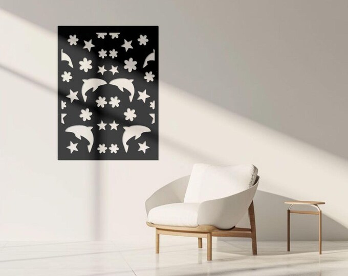 Dolphin Contemporary Home Decoration, Modern Metal Sculpture, Outdoor Wall Accent, Decorative Art Piece