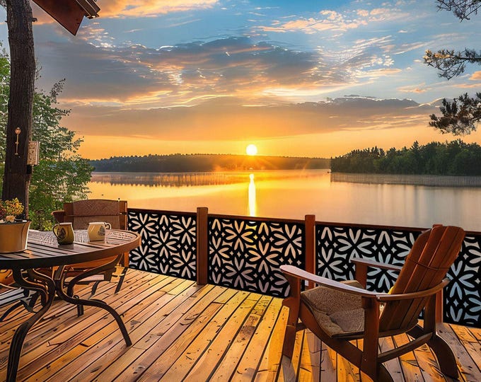 Aluminum Privacy Screen, Heart Petal Panel, Decorative Fence Topper