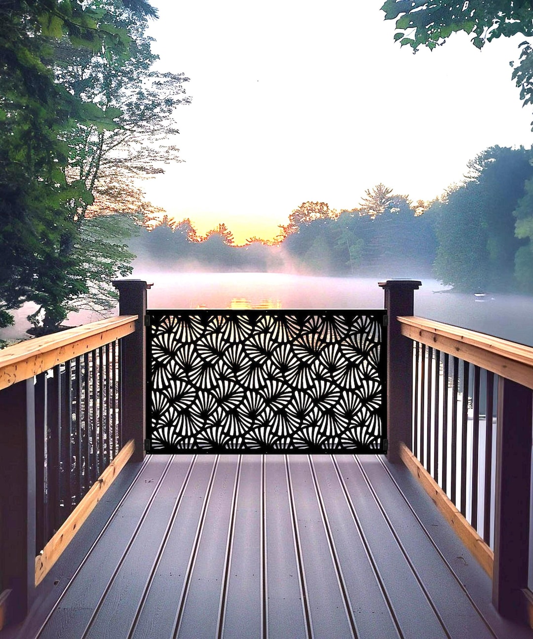 Waterfall Railing Insert Decorative Panel, Outdoor Aluminum Screen, Railing Insert - Etsy
