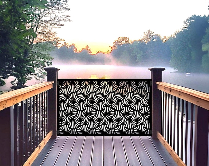 Faded Flower Aluminum Privacy Panel: Decorative Screen, Wall Art